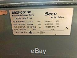 SECO Bronco Model B160 15A Variable Speed Control Drive AC/DC electric motor