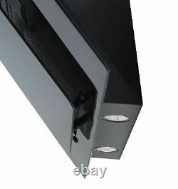 SIA 90cm Black 3 Colour LED Edge Lit Angled Glass Cooker Hood And 1m Ducting Kit