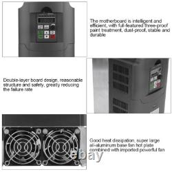Single to 3 Phase Variable Frequency Drives 7.5KW 220V 380V Motor Speed Control