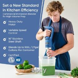 TK Commercial Immersion Blender, 500 Watt/. 5 HP Variable Speed Motor, 16,000