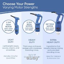 TK Commercial Immersion Blender, 500 Watt/. 5 HP Variable Speed Motor, 16,000