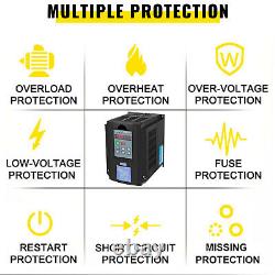 VEVOR 5HP 4KW Variable Frequency Drive Inverter VFD 220V Motor Speed Control VSD