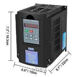 VEVOR 5HP 4KW Variable Frequency Drive Inverter VFD 220V Motor Speed Control VSD