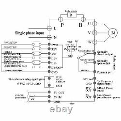 VEVOR 5HP 4KW Variable Frequency Drive Inverter VFD 220V Motor Speed Control VSD