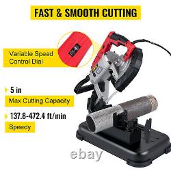 VEVOR Variable-Speed 220V Deep Cut Portable Band Saw 10-Amp Motor with Alloy Base