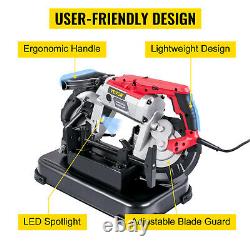 VEVOR Variable-Speed 220V Deep Cut Portable Band Saw 10-Amp Motor with Alloy Base
