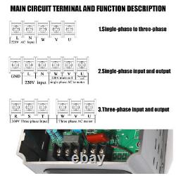 VFD Frequency Speed Controller 2.2KW 12A 220V AC Motor Drive Variable Inver D7I1