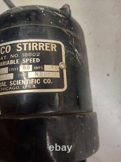 VINTAGE CENCO STIRRER CAT. NO. 18802 VARIABLE SPEED Central Scientific motor