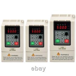 Variable Frequency Drive 0.4-2.2KW 1-3HP 220V 1 Phase VFD Motor Speed Controller
