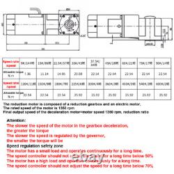 Variable Speed Controller 120W 90° Right Angle Electric Output Reduction Motor