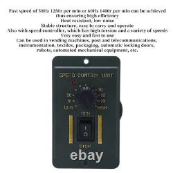 Variable Speed Motor AC220V 6W Reduction Geared Motor With Controller For