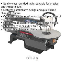 Variable Speed Scroll Saw with 406mm Throat 120W Motor Cast Round Table