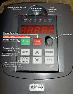 Variable Speed and 3 HP Motor Control Kit with Forward & Reverse-110V Input. New