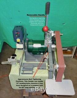 Vertical-Horizontal, Variable Speed, Compact Belt Sander 3 hp TEFC Motor 110V