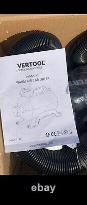 Vertool Airdry 180 5.5hp Motor Car Dryer 5m Hose Warm Air Variable Speed