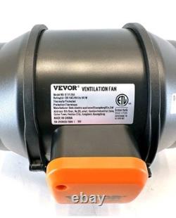 Vevor 4 in Inline Duct Fan 200 CFM AC Motor Variable Speed Control BT-FL16A