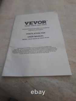 Vevor 4 in Inline Duct Fan 200 CFM AC Motor Variable Speed Control BT-FL16A