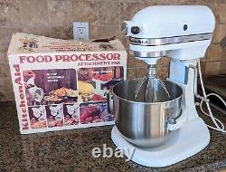 Vintage Kitchenaid Hobart 5qt Mixer + ACCESSORIES PAK in Original Box