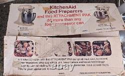 Vintage Kitchenaid Hobart 5qt Mixer + ACCESSORIES PAK in Original Box