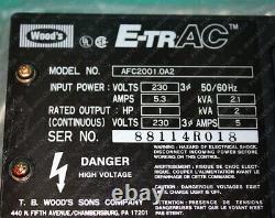 Woods, AFC2001 0A2, E-Trac AC Inverter AC Motor Drive VFD Variable Speed