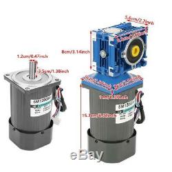 Worm Gear Motor Variable Speed Robot Gearmotor Low Speed with Governor AC 220V B
