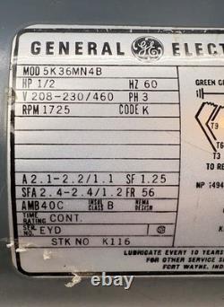 Zero-Max Y2-CW-60-0-400 Variable Speed Drive with GE 1/2 HP 1725 RPM 3 PH Motor